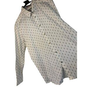 New Ted Baker Mens Long Sleeve Diamond Pattern Shirt Size 5 XL RP10506